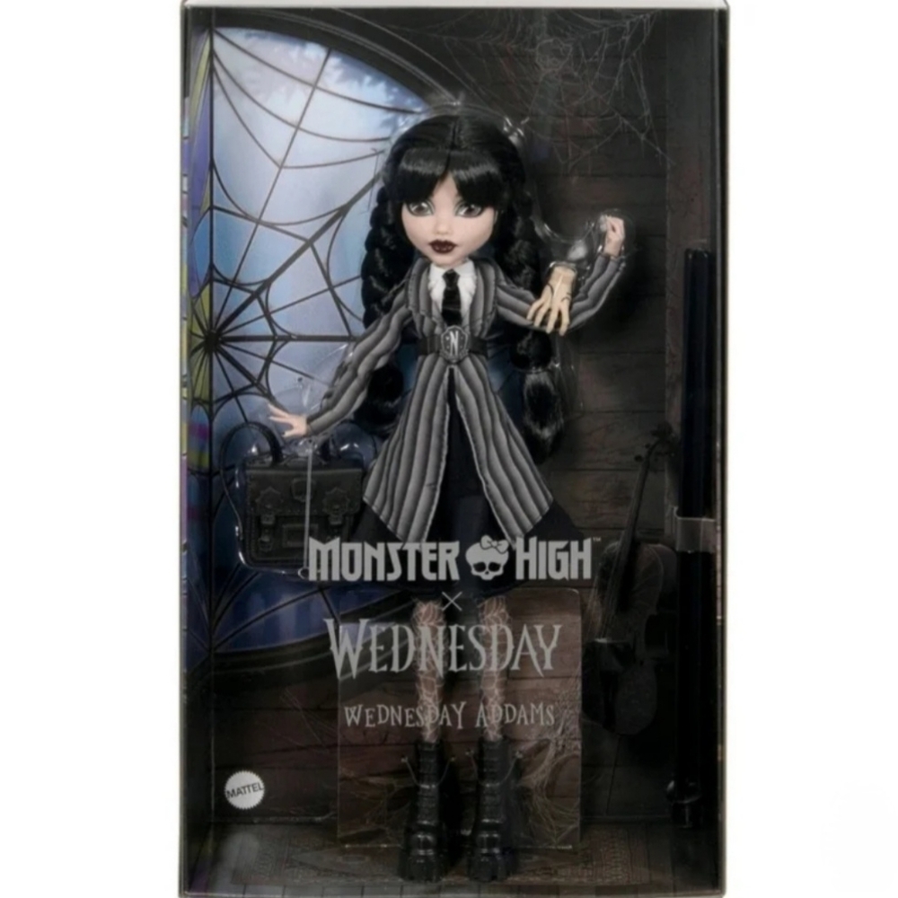 Monster High X Wednesday Doll Wednesday Addams In Nevermore Academy Uniform NEW